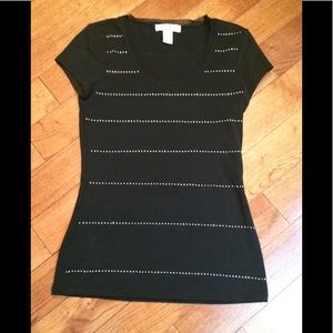 White House Black Market Black Tee